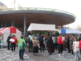 トークショーに参加する様子