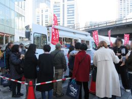 サンプリングに参加する様子