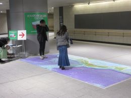 海底地図体験の様子